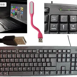 ANJO Wired Keyboard-Wired Mouse-Mouse Pad-USB Hub 2.0-2 in 1 OTG C & Micro Type-LED Combo Set image 4