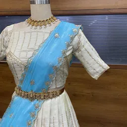 fabcartz Embroidered Semi Stitched Lehenga Choli image 4