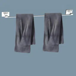 evanex Taurus Chrome Wall Mounted Towel Rod | Space Saving Towel Hanger Bar | 24 inch 1 Bar Towel Rod image 4