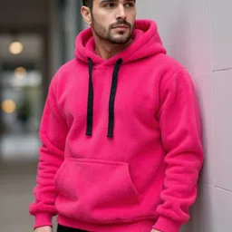 Men Full Sleeve Solid Hooded Sweatshirt-image-26