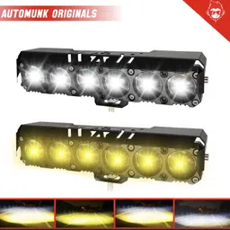 automunk 6 LENS LED LIGHT HEAVY DUTY HIGH QUALITY WHITE/YELLOW Headlight Car, Motorbike, Truck, Van LED (24 V, 100 W)-picture-27