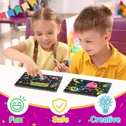 qalam kaari Magical Scratch Book for Kids Return Gifts Birthday Party 10pc Theme, Scrapbook Kit image 5