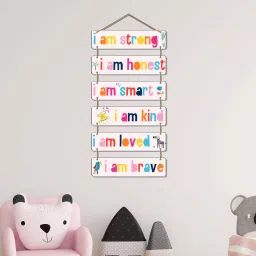 vibecrafts Decorative Multicolour Engineered Wood Wall Hanging Quotes image 1