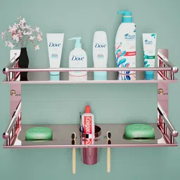 bzcarts by bzcarts S.S. 304 Rose Gold Bathroom Stand / Bathroom Towel Hanger / Bathroom Accessories Rose Gold Towel Holder image 2