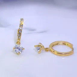 orgeous Dangle Earrings For Women & Girls Cubic Zirconia Metal Hoop Earring-image-23