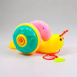 uatoys Smiley Snail Colorful Pull-Along Toy with Rolling Shell & Fun Movement for Kids image 5