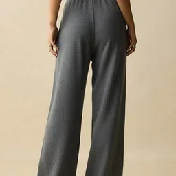 dockstreet Women Solid Grey Track Pants image 2