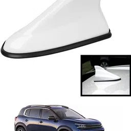 maties Car Shark Fin Antenna Roof Aerial Base Am/Fm Signal White For Car-45 White Car Roof Shark Fin Antenna Signal Receiver For Universal Car-45 Satellite Vehicle Antenna-picture-10