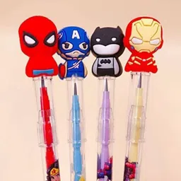 charvi international Avengers Pencil Pack of 4 Designer Bullet Pencils Avenger Superhero for kids Pencil image 5