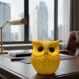 thedivinedecor Elegant Ceramic Owl Showpiece Modern Home & Office Decor Accent Decorative Showpiece - 15 cm-picture-20