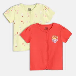 mini klub Girls Pack of 2 Printed Vests image 1