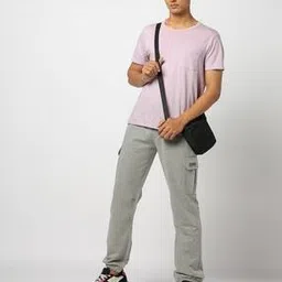 yousta Men Heathered Relaxed Fit Joggers-picture-42