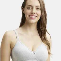 jockey 1722 Wirefree Non Padded Cotton Elastane Medium Coverage Everyday Bra with Concealed Shaper Panel image 1