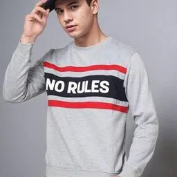 the indian garage co Printed Slim Fit Crew-Neck Sweatshirt-picture-19