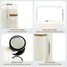 Assembly Set of 2 Hard Sided Cabin Luggage & Medium Luggage Trolley 45 litres & 65litres image 4