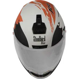 Steelbird SBA-1 Beast Matt White &a; Red Helmet, Size (Medium, 580mm) image 2