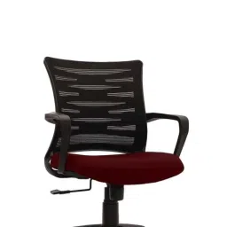 Adiko Maroon Zigzag Mesh Back Workstation Chair, AVPN MA 065 image 2
