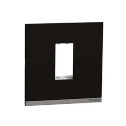 Schneider Electric Unica Pure 1 Module Aluminium Alloy Rhodium Black Cover Plate, UNPCP1M_MD-image-75