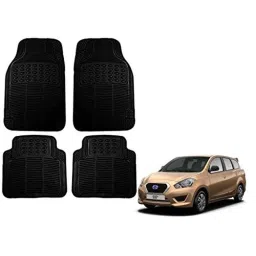 Kozdiko 4 Pcs Black Rubber Car Mat Set for Datsun Go+-picture-45