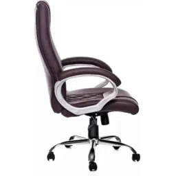 Adiko Leatherette Brown High Back DIY Executive Revolving Office Chair, ADVN BR 1301 image 3