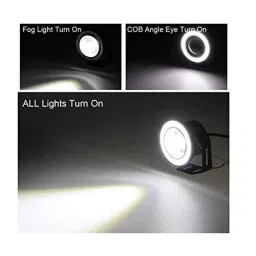 Kozdiko 2 Pcs 15W 3.5 inch High Power White LED Projector COB Fog Light Set with White Angel Eye Ring for Polo Exquisite, koz_89392 image 4