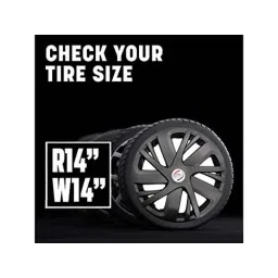 Auto Pearl 4 Pcs 14 inch ABS Black Car Wheel Cover Set for Maruti Suzuki Swift 2018 image 2