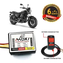 Auto Pearl 12V Black Front &a; Rear Flasher Indicator Light with Switch for Guzzi V9-picture-46