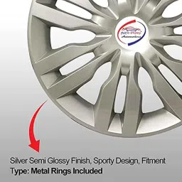 Auto Pearl 4 Pcs 14 inch ABS Silver Wheel Cover Set for Nissan Sunny image 3