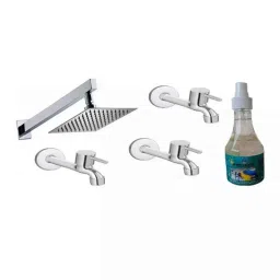 Fastgear 5 Pcs Stainless Steel Silver Chrome Finish Faucet Set with Shower, FG2291-image-45