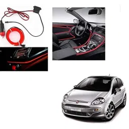 Kozdiko 12V Red Car Interior Decor Neon Strip Light for Fiat Punto Evo-picture-24