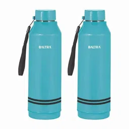 Baltra Jolly 700ml Stainless Steel Turquoise Hot &a; Cold Water Bottle, BSL-29 (Pack of 2)-picture-24