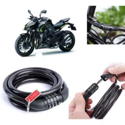 Auto Pearl PVC &a; Plastic Black Combination Cable Lock for Z1000 BS6, 852-picture-16