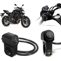 Auto Pearl 12V Aluminium Alloy Black Motorcycle Handlebar Headlight Switch for MT 15 New-picture-34