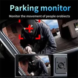 OneXsale 1080p Full HD Night Vision Loop Recording Dashcam with 3 inch Screen &a; 3 Cameras image 2