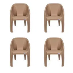 Nilkamal Eezy RDB Plastic Dark Beige Outdoor Chair, (Pack of 4)-picture-48