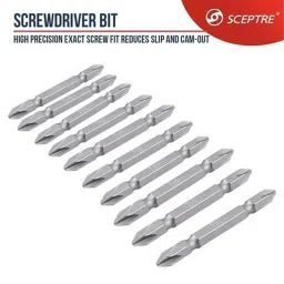 Sceptre 65mm 10 Pcs Double Sided Screwdriver Bit Highly Precise Exact Screw Fit Reduces Slips &a; Cam Out For Home Mechanical &a; Industrial Appliance image 4