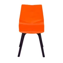 Regent Diamond Shell Plastic Black &a; Orange Chair (Pack of 3) image 4