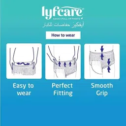 Lyfcare 20 Pcs 60-85cm Pull Up Pant Style Adult Diaper Set, Size: Medium image 2