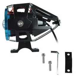 AllExtreme Exu11P2 U11 Cree Led Fog Light Universal Waterproof Projector Lamp With Dual Ring For Car, Motorcycle &a; Bikes (15W, Blue &a; Red Angel Eyes, 3000 lm), (Pack of 2) image 4