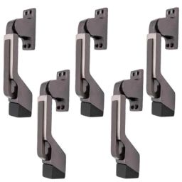 ATOM 1.5 inch Black Silver Finish Adjustable Door Stopper with Rubber Tip, DS002-BS-105 (Pack of 5)-picture-40