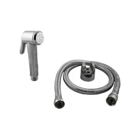 Elegant Casa ABS Health Faucet with Wall Hook &a; 1.5m Stainless Steel Chrome Finish Braided Hose-image-89