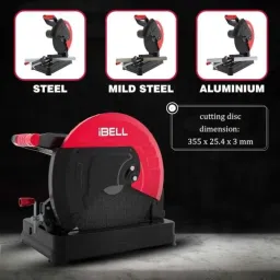 iBELL 2400W 355mm 4200rpm High Performance Cut-Off Saw &a; Chop Saw Machine with Safety Lock &a; Side Handle, CM35-43 image 4