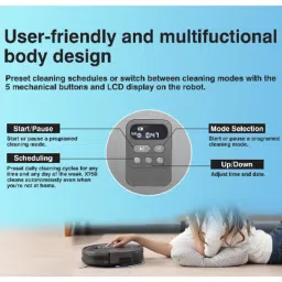 ILife 300ml 2600mAh Wet and Dry Smart Robotic Black Vacuum Cleaner, X750 image 3