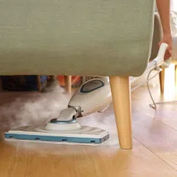 black &a; decker Black+Decker FSM1605-B1 1300W White &a; Blue Steam Mop with Easy GlideTM Micro Fiber Pad image 5