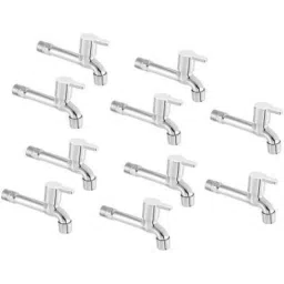 Spazio Stainless Steel Chrome Finish Long Body Bib Cock(Pack of 10)-picture-24