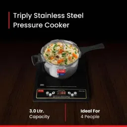 Prestige Svachh Triply 3 Litre Aluminium &a; Stainless Steel Outer Lid Induction Bottom Pressure Cooker image 2
