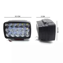 Cartronics 15 LED 2 Pcs Fog Light Set with On/Off Switch for Bajaj Avenger 180 image 2