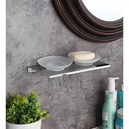 Voltizi Stainless Steel Rectangular Wall Mounted Double Soap Holder, GSSSD-DUO-01 image 2