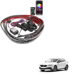 Kozdiko 12V Car Underbody Multicolor LED Strip Light Set with Wireless Remote for Volvo V40-picture-38