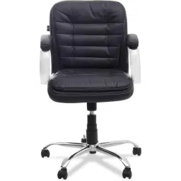 Chair Garage PU Leatherette Black Adjustable Height Office Chair with Back Support, CG127 (Pack of 2)-picture-43